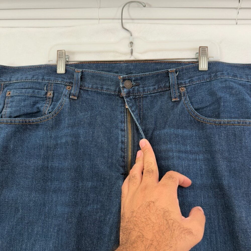 Levis 569 Jeans Mens 38x30 (40x29) Blue Loose Fit Straight Leg Whisker - Picture 9 of 13